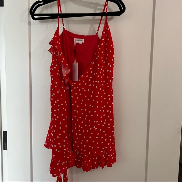Lovers & friends Octavia Mini Dress in Red & Ivory s - Picture 3 of 3